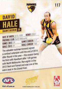 2013 Select Prime AFL #117 David Hale Back